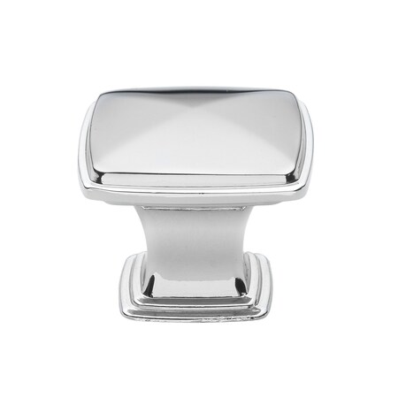 Gliderite Hardware 1-1/4 in. Polished Chrome Square Cabinet Knob, 10PK 81091-PC-10